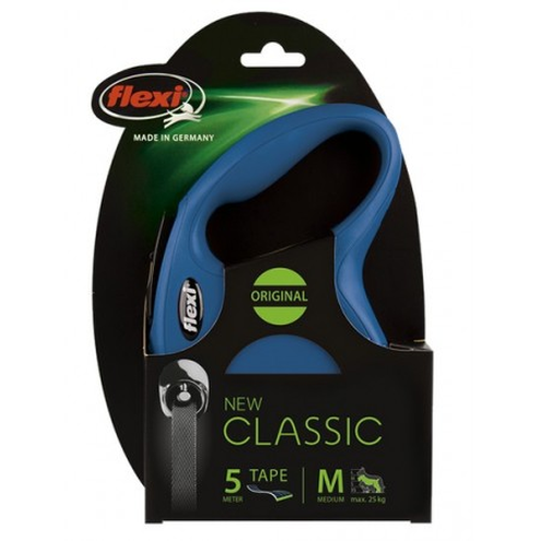 Flexi New Classic Smycz taśma M 5m niebieska
