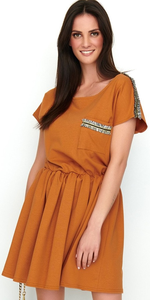 Sukienka NUMINOU NU192 - Camel