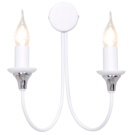 KINKIET 2-PŁ AZA WHITE Z CHROMEM 822D/4 Aldex