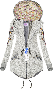 [Zestaw]  DŁUGA BLUZA Z HAFTAMI I KAPTUREM (MA6631) + Plecak ADVENTURE 5 + PIERŚCIONEK - SPI0046