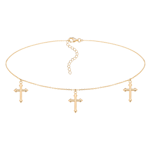 Naszyjnik Triple Gothic Złocony