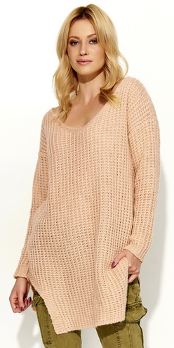 Sweter MAKADAMIA S49 - Łososiowy