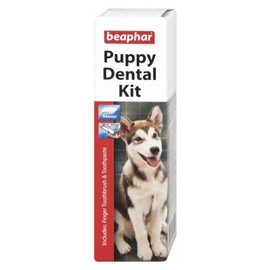 Beaphar Puppy Dental Kit - szczoteczka i pasta do zębów 50g