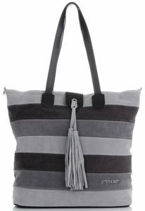 Torebki Skórzane ShopperBag firmy VITTORIA GOTTI Multikolorowe Szare (kolory)