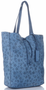 Torebki Skórzane ShopperBag włoskiej firmy VITTORIA GOTTI Jeansowe (kolory)