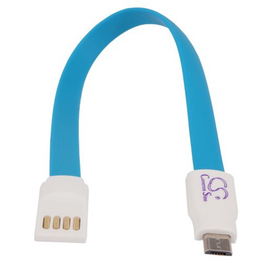 Kabel microUSB-USB - długość 21cm - płaski - dostępne od ręki