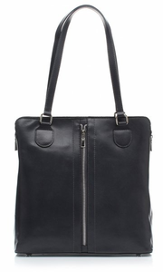 Klasyczna Torebka Skórzana Genuine Leather szara