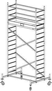 Rusztowanie aluminiowe KRAUSE ProTec - 5,30m 910134