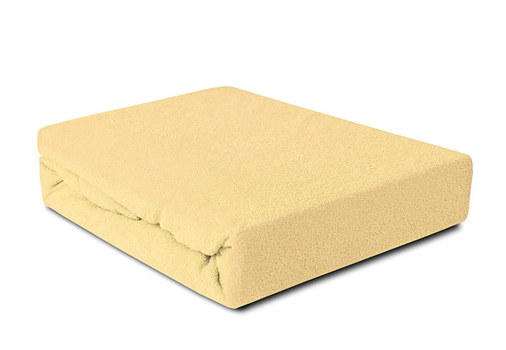 Prześcieradło Frotte z gumką kremowe 140x200