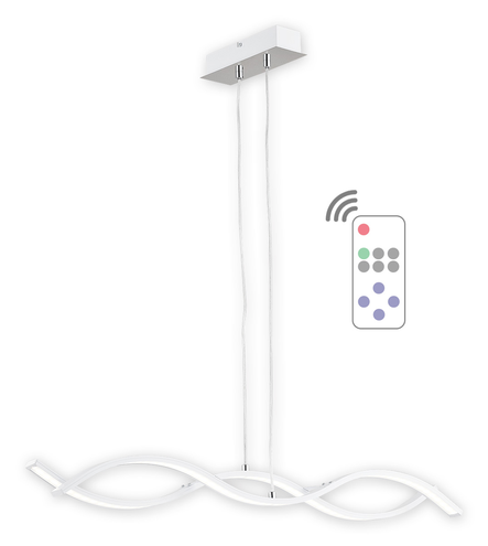 Linea LED listwa 2 pł. biały + chrom + pilot