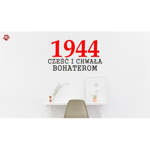 Naklejka 1944 CZEŚĆ I CHWAŁA BOHATEROM