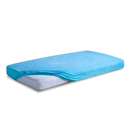 Prześcieradło dziecięce Frotte Premium turkusowe z gumką 60x120 do łóżeczka