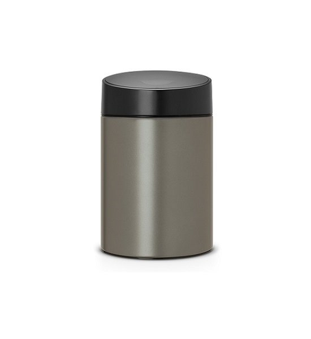 Kosz SLIDE BIN 5L Platinum / Black Plastic