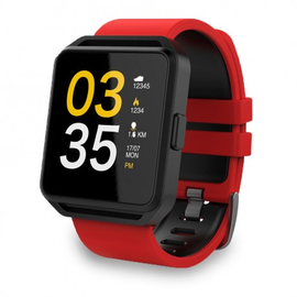 Fit GO Smartwatch FW15 SQUARE Czerwono-Czarny