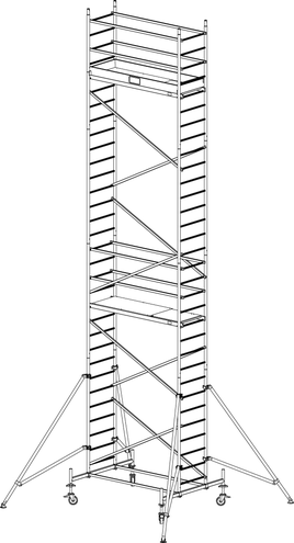 Rusztowanie aluminiowe KRAUSE ProTec - 9,30m 910172