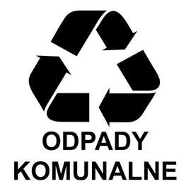 Etykieta do segregacji &quot;ODPADY KOMUNALNE&quot;