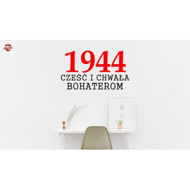 Naklejka 1944 CZEŚĆ I CHWAŁA BOHATEROM