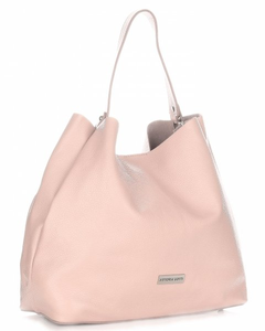 Torebki Skórzane ShopperBag VITTORIA GOTTI Pudrowy Róż