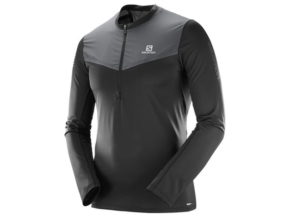 Salomon Fast Wing HZ LS Tee - męska bluza biegowa