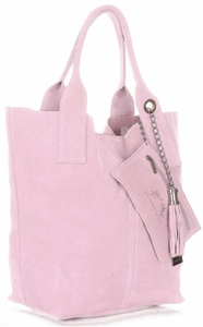 Torebki Skórzane Typu ShopperBag VITTORIA GOTTI Pudrowy Róż