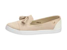 SLIP ON Beżowe tenisówki damskie BALADA B794