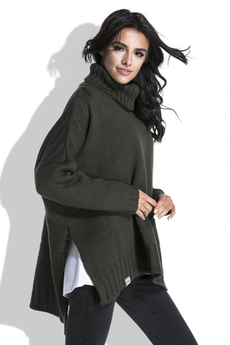 Sweter z szerokim golfem fb455