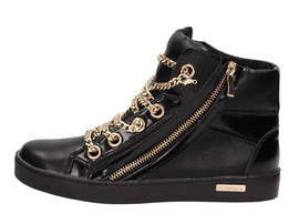 -55% Wiosenne sneakersy damskie czarne Y405-1