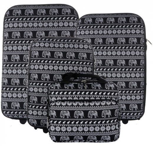Zestaw Walizek David Jones Zestaw 4 w 1 Aztec Słoń (kolory) Walizki David Jones Zestaw 4 w 1 Aztec Słoń