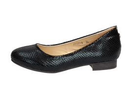 Czarne baleriny, buty damskie J.STAR J0020A