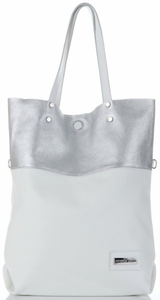 Torebki Skórzane ShopperBag VITTORIA GOTTI Białe (kolory) Torebka Skórzana VITTORIA GOTTI Made in Italy Biała