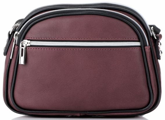 Torebki Skórzane Listonoszki marki Genuine Leather Bordowe (kolory)