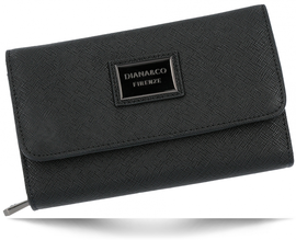 Uniwersalne Portfele Damskie firmy Diana&Co Czarny (kolory)