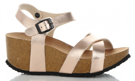 Modne Buty Damskie na koturnie renomowanej marki Ideal Shoes Szampan (kolory)