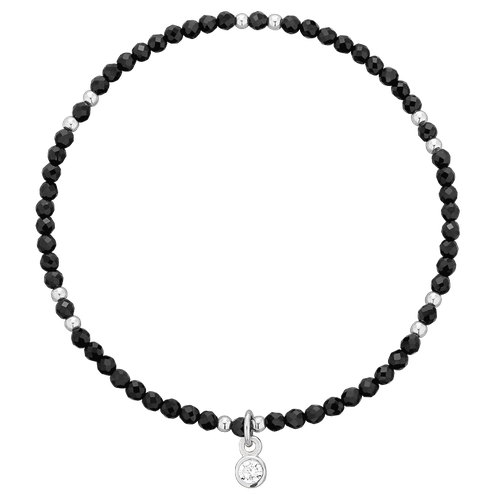 Bransoletka Essence Czarny Agat Silver