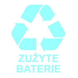 Etykieta do segregacji &quot;ZUŻYTE BATERIE&quot;
