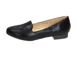Czarne lordsy, baleriny damskie J.STAR J0023B