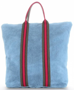 Torebki Skórzane ShopperBag renomowanej firmy VITTORIA GOTTI Błękitne (kolory)