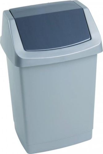 Kosz na śmieci Click-It 25L srebrny/grafit