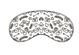 Opaska na oczy JULIMEX WHITE/BLACK OP-11