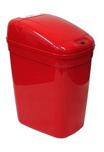 kosze bezdotykowe Bezdotykowy kosz na odpady medyczne 20L prostokątny czerwony