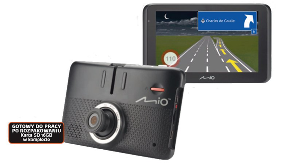 Mio Combo Drive 50 LM - Europa - Połączenie nawigacji i wideorejestratora w jednym urządzeniu - możliwość wyłączenia prędkości na filmie - karta 16GB