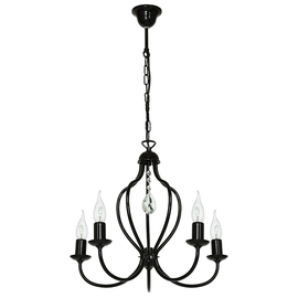 Żyrandol 5-PŁ ETNA BLACK (DIAMENT) 859F1/D Aldex