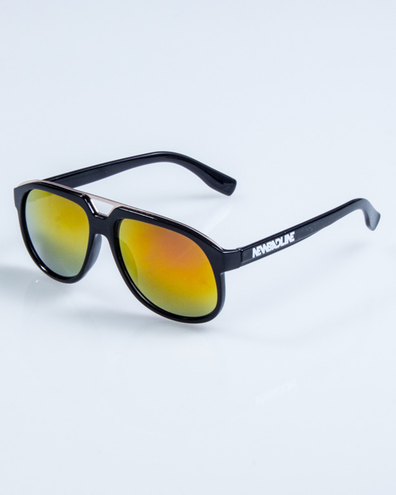 OKULARY ELEGANT BLACK FLASH PINK MIRROR 669