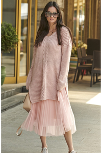 Plisowana spódnica maxi n183
