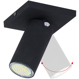 PLAFON KRÓTKI 1-PŁ SLIM II RUCHOMY BLACK 727PL/G1 Aldex