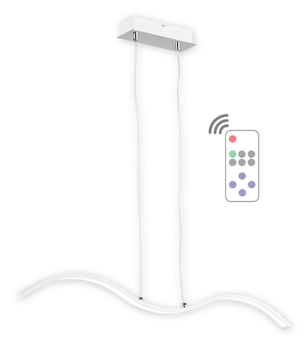 Linea LED listwa 1 pł. biały + chrom + pilot