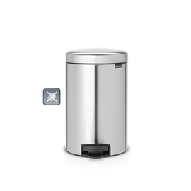 Kosz pedałowy NEWICON 12L Matt Steel FPP