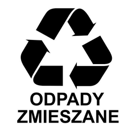 Etykieta do segregacji &quot;ODPADY ZMIESZANE&quot;
