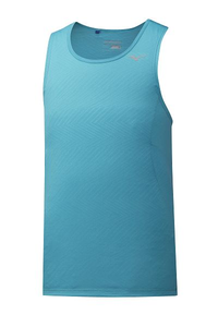 Mizuno Alpha Vent Singlet | NIEBIESKI - męski bezrękawnik do biegania J2GA9046