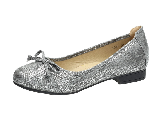 Ciemno szare baleriny, buty damskie J.STAR 021